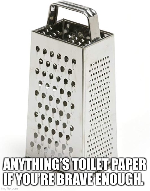 ANYTHING’S TOILET PAPER IF YOU’RE BRAVE ENOUGH. | image tagged in coronavirus | made w/ Imgflip meme maker