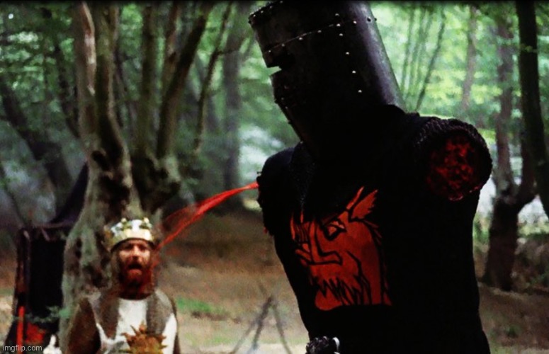 Monty Python Black Knight | image tagged in monty python black knight | made w/ Imgflip meme maker
