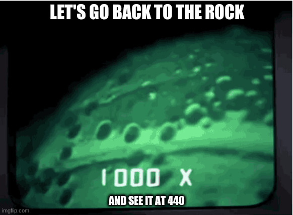 Corona440 | LET'S GO BACK TO THE ROCK; AND SEE IT AT 440 | image tagged in andromeda strain,coronavirus | made w/ Imgflip meme maker
