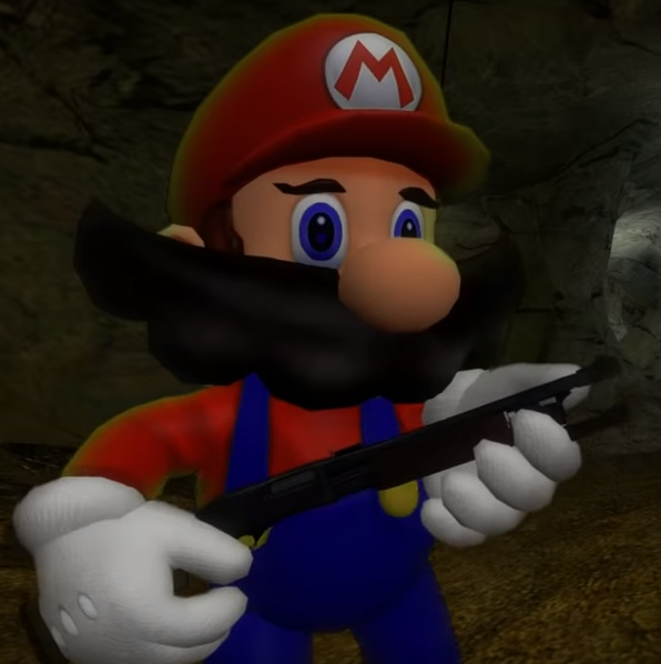 High Quality Mario with Shotgun Blank Meme Template