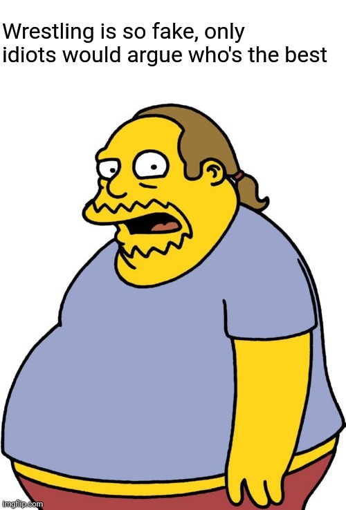 Comic Book Guy |  Wrestling is so fake, only idiots would argue who's the best | image tagged in memes,comic book guy | made w/ Imgflip meme maker