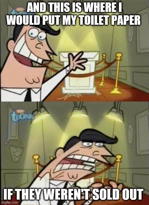 Fairly odd parents | AND THIS IS WHERE I WOULD PUT MY TOILET PAPER; IF THEY WEREN'T SOLD OUT | image tagged in fairly odd parents | made w/ Imgflip meme maker