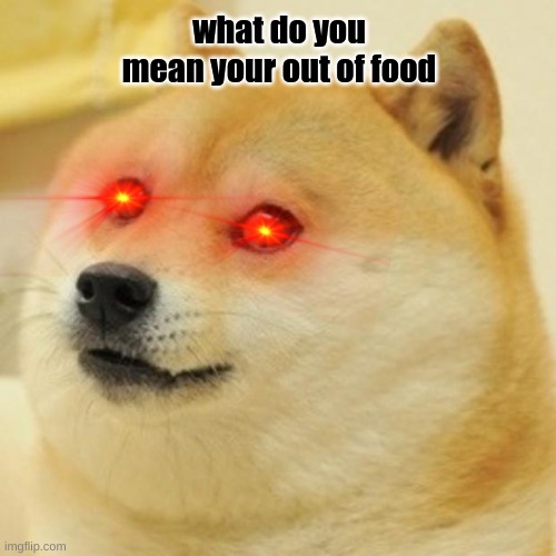 when the store is out because of panic-buyers | what do you mean your out of food | image tagged in memes,doge,food,coronavirus | made w/ Imgflip meme maker