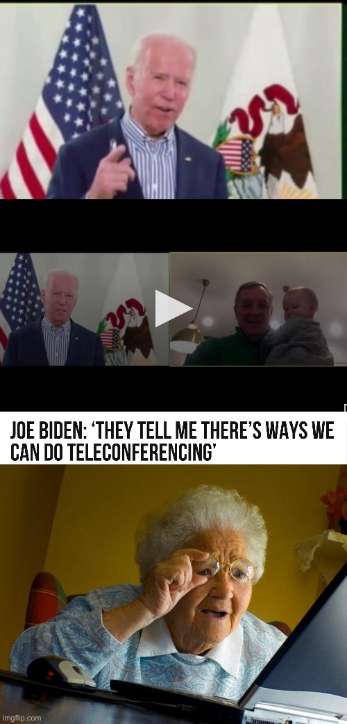 High Tech Joe Challenges BetaMax to a Push Up Contest | image tagged in memes,grandma finds the internet,joe biden,trump 2020 | made w/ Imgflip meme maker