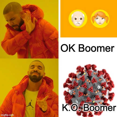 Drake Hotline Bling | OK Boomer; K.O. Boomer | image tagged in memes,drake hotline bling | made w/ Imgflip meme maker