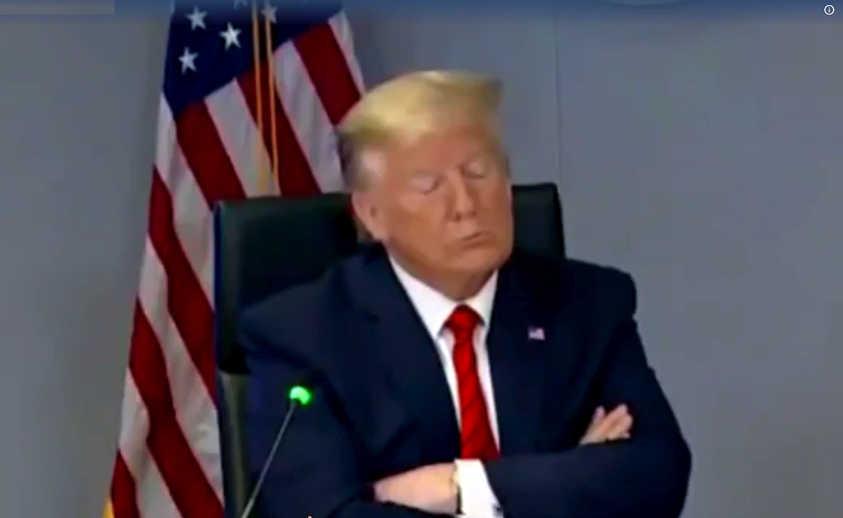 High Quality Sleepy Don Trump nods off at COVID briefing Blank Meme Template