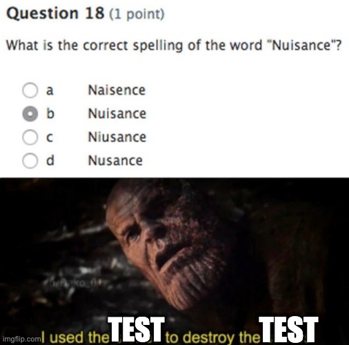 TEST; TEST | made w/ Imgflip meme maker