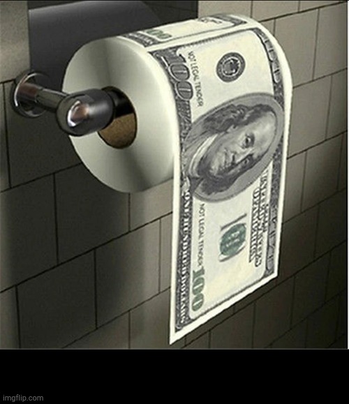 Toilet Paper Money | image tagged in toilet paper money | made w/ Imgflip meme maker