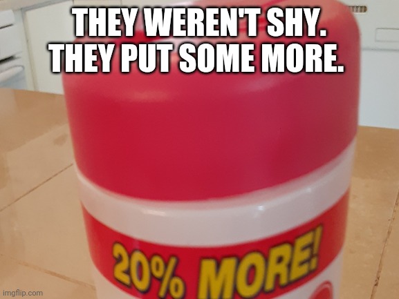 THEY WEREN'T SHY. THEY PUT SOME MORE. | made w/ Imgflip meme maker