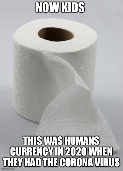 This is what they’ll teach kids in 2120 | NOW KIDS; THIS WAS HUMANS CURRENCY IN 2020 WHEN THEY HAD THE CORONA VIRUS | image tagged in toilet paper,memes,lol,coronavirus | made w/ Imgflip meme maker