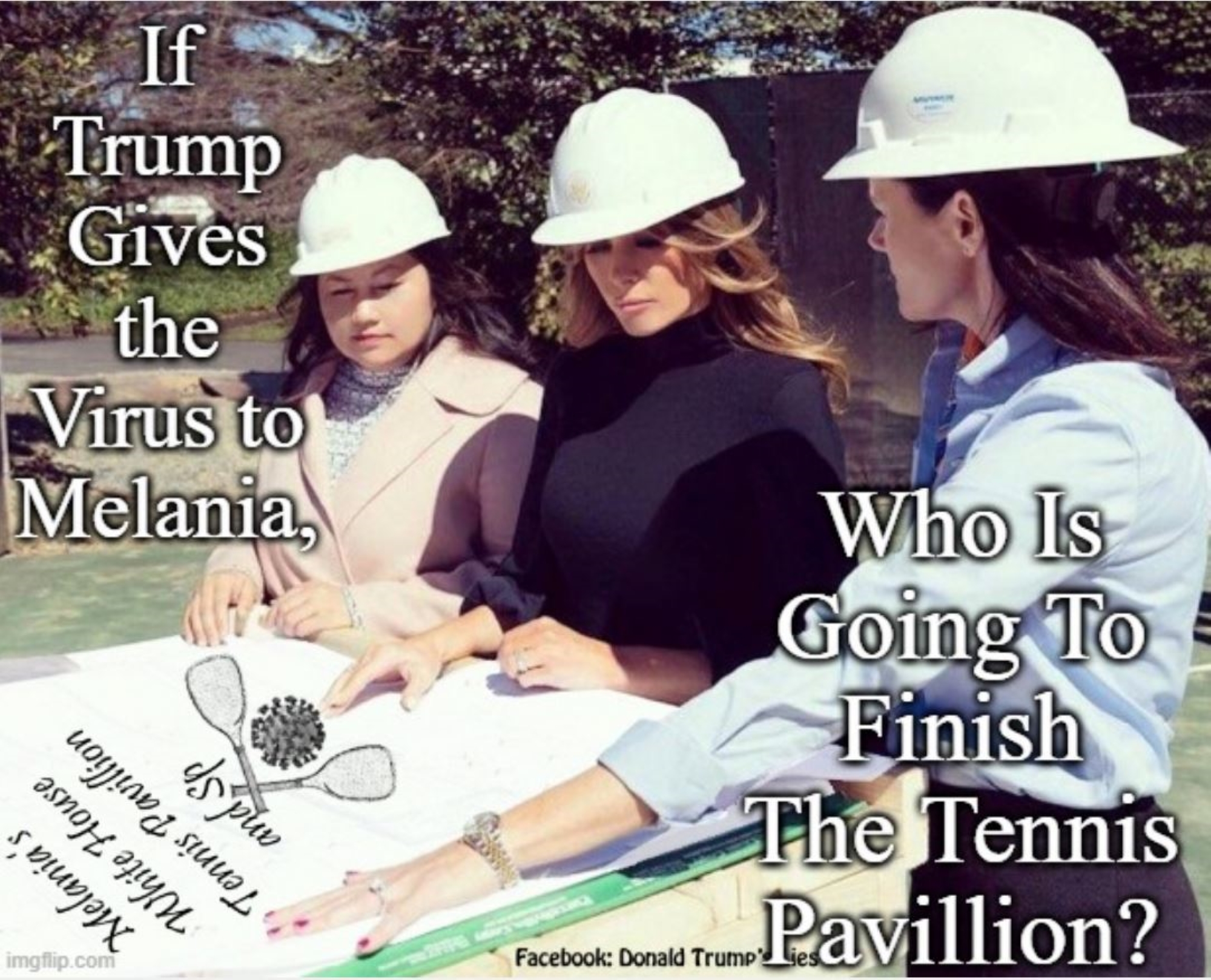 Melania Trump Tennis Pavillion Blank Meme Template