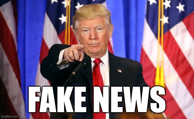 Trump Fake News | FAKE NEWS | image tagged in trump fake news | made w/ Imgflip meme maker