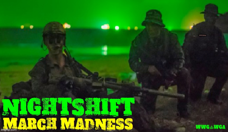 US Military now Hunting the Hunters... #MonolithicMonsters #HideAndSeek #QAnon #WWG1WGA | WWG1WGA | image tagged in march madness,us military,call of duty,hunting season,me and the boys at 3 am,the great awakening | made w/ Imgflip meme maker