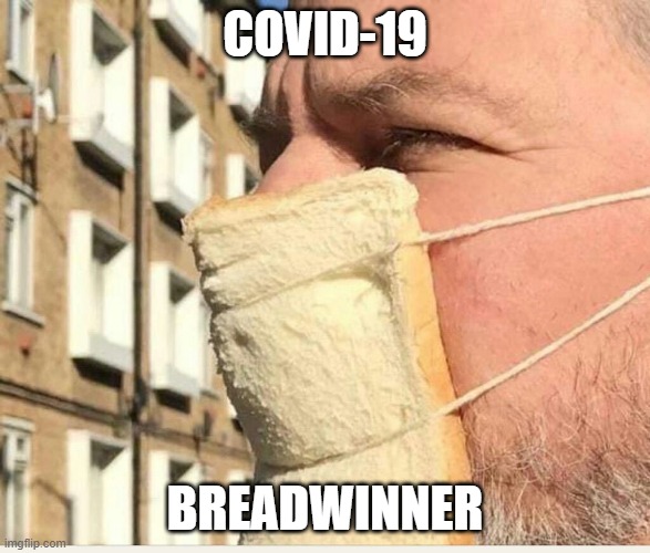 COVID-19; BREADWINNER | image tagged in covid-19 | made w/ Imgflip meme maker