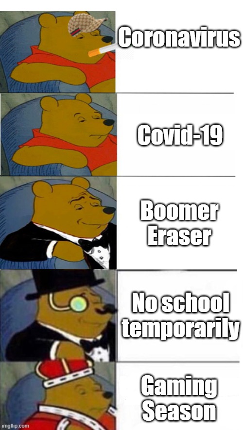 tuxedo winnie the pooh 5 panels Memes - Imgflip