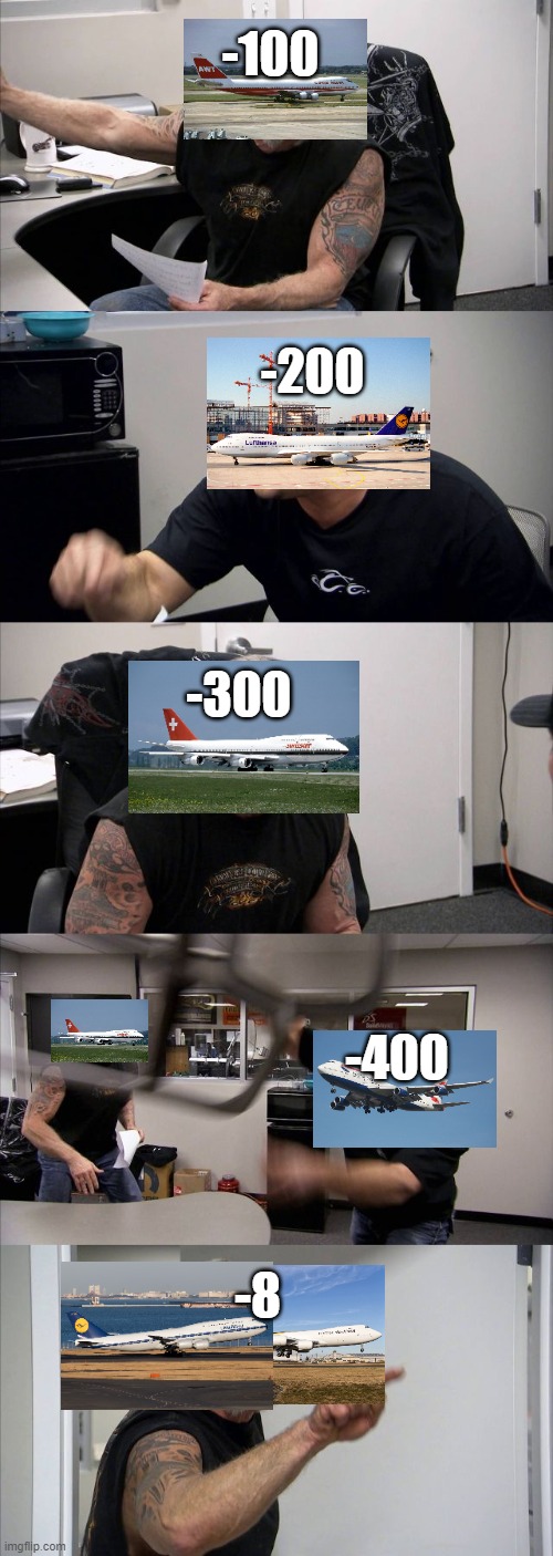 American Chopper Argument Meme | -100; -200; -300; -400; -8 | image tagged in memes,american chopper argument | made w/ Imgflip meme maker