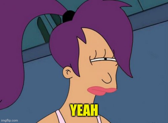 Futurama Leela Meme | YEAH | image tagged in memes,futurama leela | made w/ Imgflip meme maker