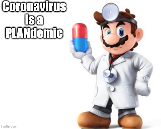 Coronavirus is a
PLANdemic | image tagged in coronavirus,mario,conspiracy,video games,smash bros,videogames | made w/ Imgflip meme maker