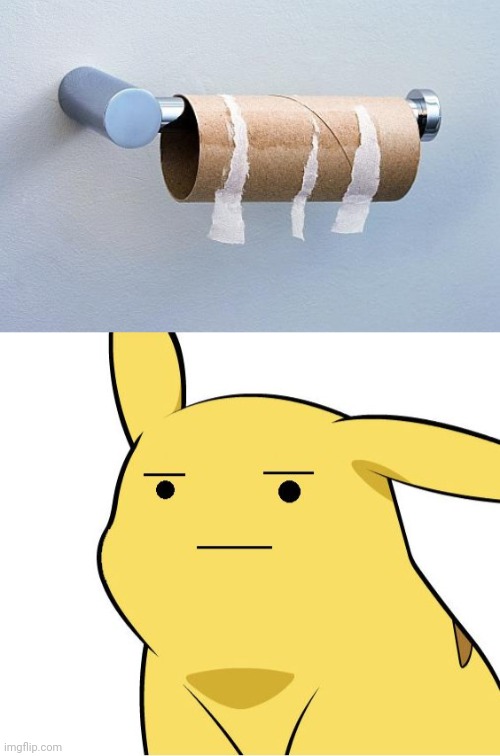 image tagged in no more toilet paper,pikachu is not amused,coronavirus,2020,memes,toilet paper | made w/ Imgflip meme maker