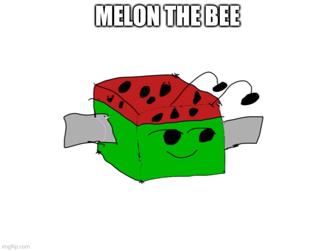 m | MELON THE BEE | image tagged in melon | made w/ Imgflip meme maker