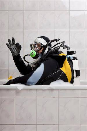 Scuba Dive In Tub Blank Meme Template