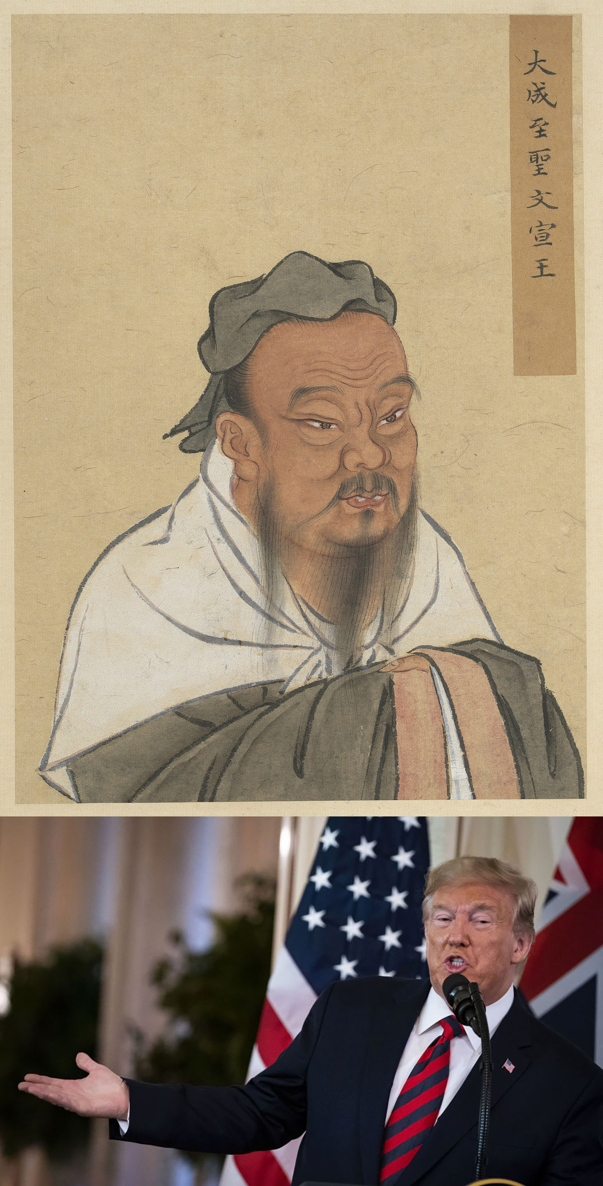 Confuscius and Trump Blank Meme Template