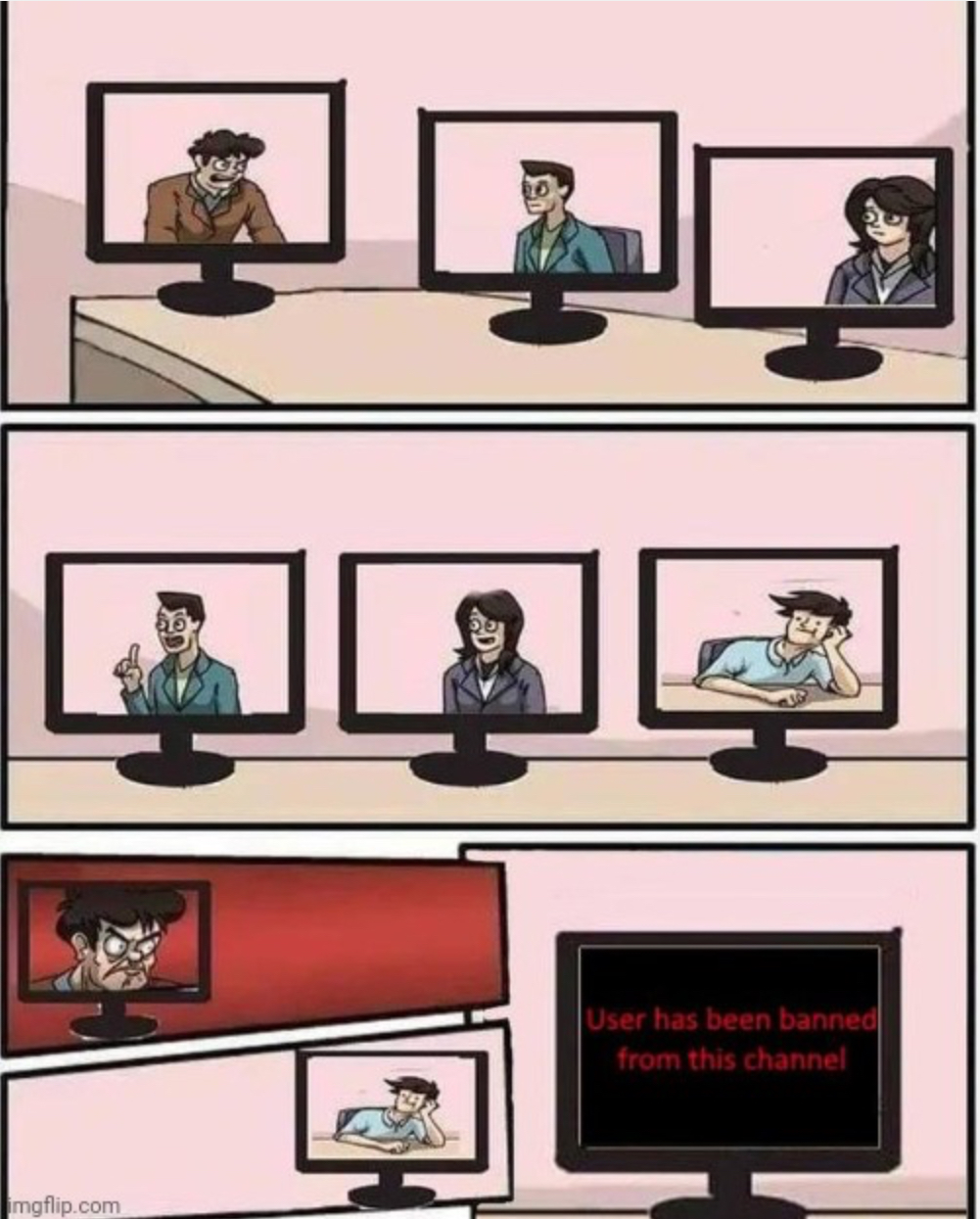 High Quality Boardroom meeting from home Blank Meme Template