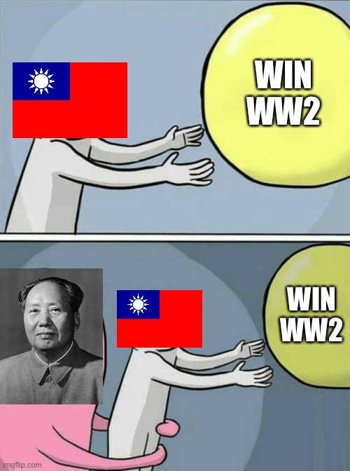 Running Away Balloon | WIN WW2; WIN WW2 | image tagged in memes,running away balloon | made w/ Imgflip meme maker