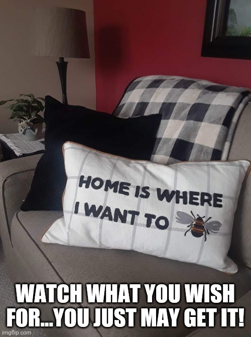 WATCH WHAT YOU WISH FOR...YOU JUST MAY GET IT! | image tagged in home | made w/ Imgflip meme maker