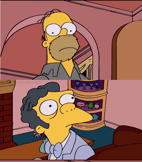 Homer and Moe Blank Meme Template