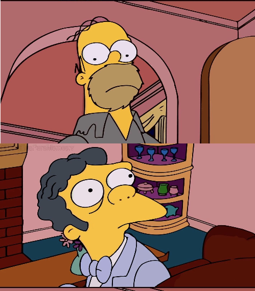 High Quality Homer and Moe Blank Meme Template