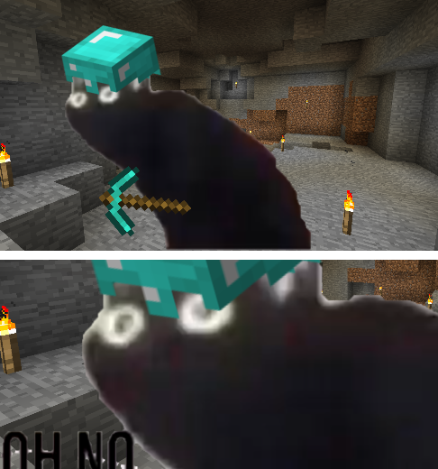 Oh no but in Minecraft Blank Meme Template