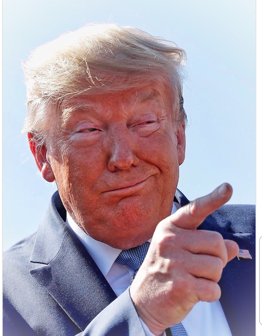 High Quality Trump pointing Blank Meme Template