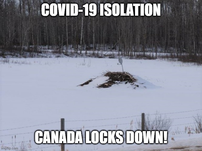 Covid-19 Isolation | COVID-19 ISOLATION; CANADA LOCKS DOWN! | image tagged in covid-19,isolation,social distancing | made w/ Imgflip meme maker