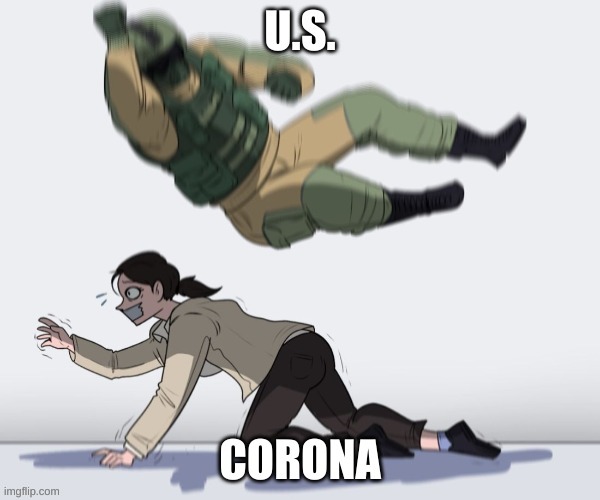 U.S. V.s. Corona | image tagged in us vs corona | made w/ Imgflip meme maker