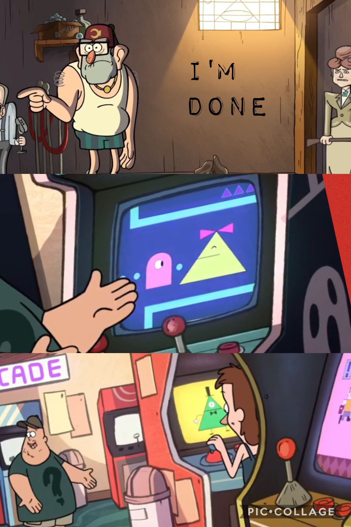 Bill Cipher the everywhere guy Blank Meme Template