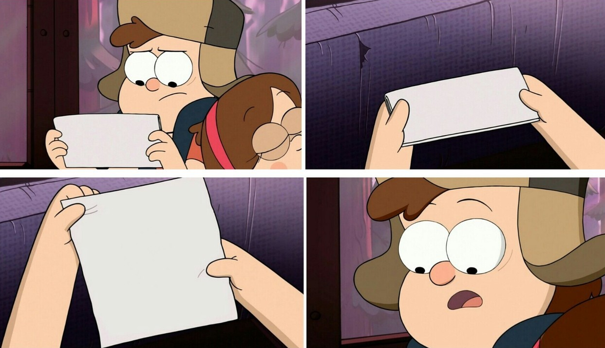 Gravity Falls Note Template Blank Meme Template