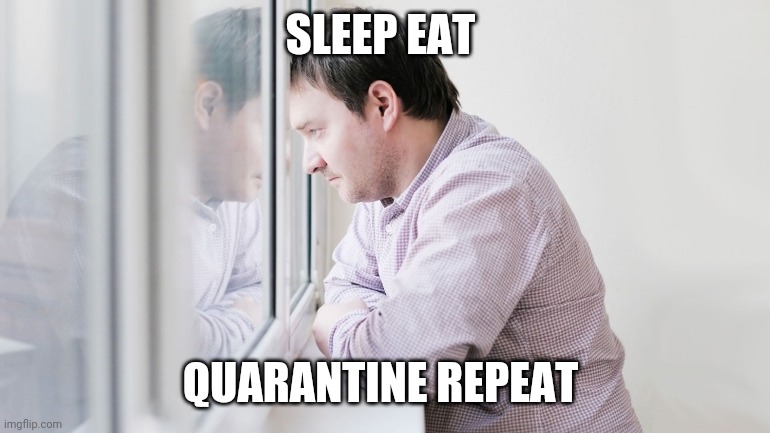 When you go into lock down | SLEEP EAT; QUARANTINE REPEAT | image tagged in that feeling when | made w/ Imgflip meme maker