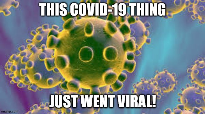 Covid 19 | THIS COVID-19 THING; JUST WENT VIRAL! | image tagged in covid 19 | made w/ Imgflip meme maker