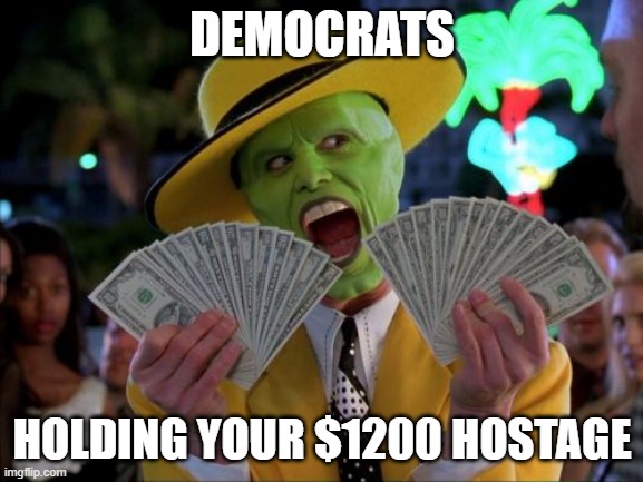 Money Money | DEMOCRATS; HOLDING YOUR $1200 HOSTAGE | image tagged in memes,money money | made w/ Imgflip meme maker