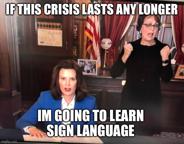 Sign language crisis Blank Meme Template