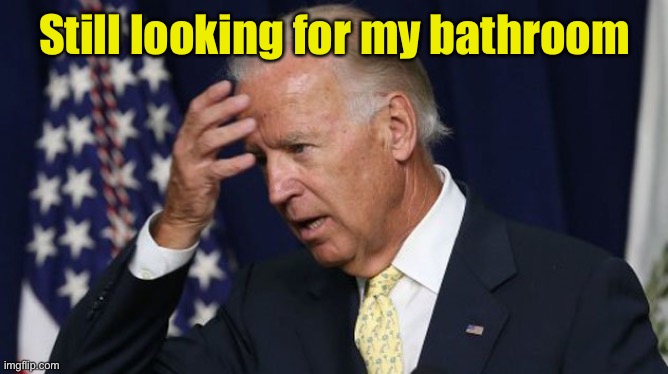 Joe Biden worries | Still looking for my bathroom | image tagged in joe biden worries | made w/ Imgflip meme maker