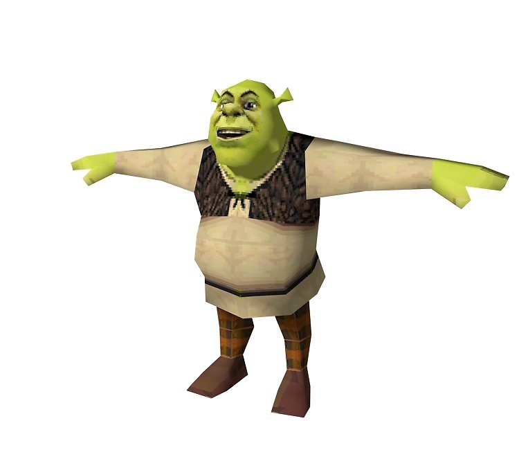High Quality Shrek T pose Blank Meme Template
