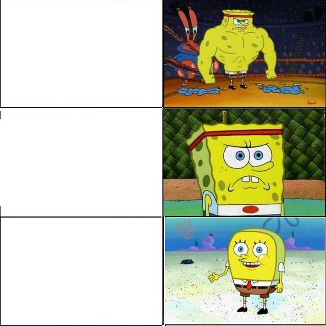 Spongebob muscle Blank Meme Template