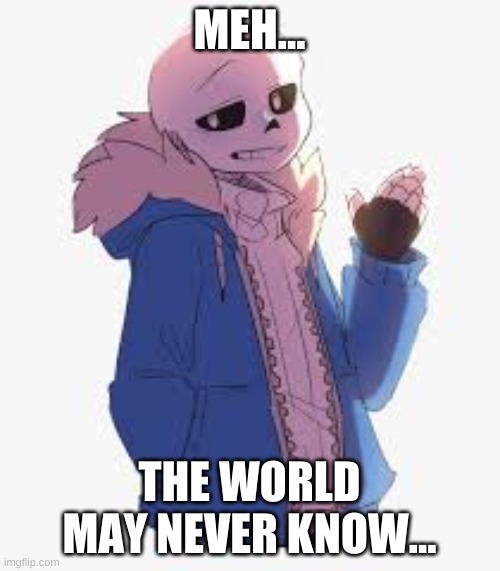 MEH... THE WORLD MAY NEVER KNOW... | made w/ Imgflip meme maker