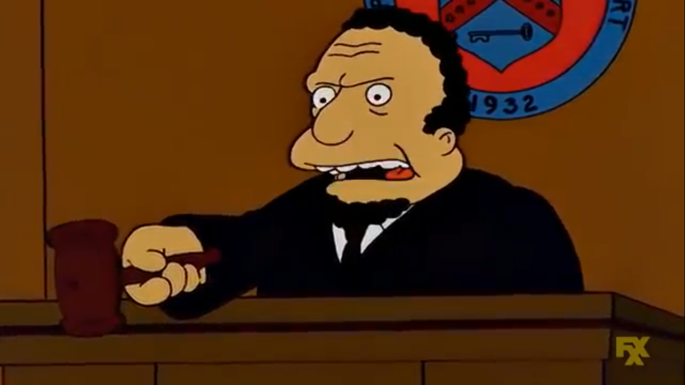 Simpsons Judge Roy Blank Meme Template