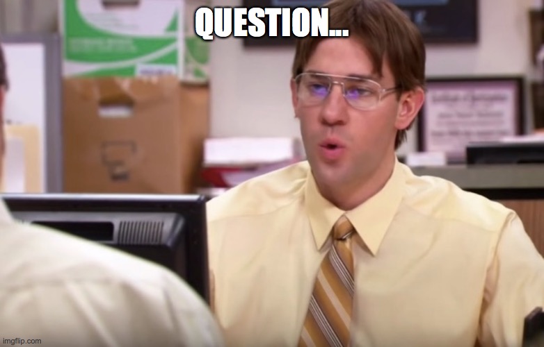 QUESTION... | image tagged in dwight schrute 2 | made w/ Imgflip meme maker