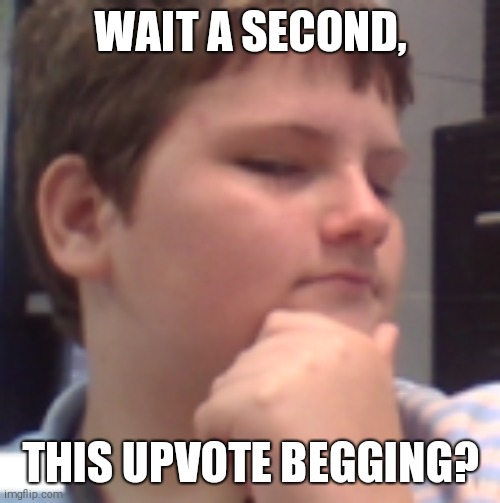 wait a second | WAIT A SECOND, THIS UPVOTE BEGGING? | image tagged in wait a second | made w/ Imgflip meme maker