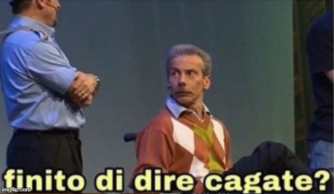Finito di dire cagate? Blank Meme Template