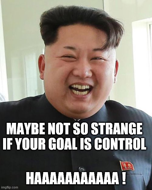 MAYBE NOT SO STRANGE IF YOUR GOAL IS CONTROL HAAAAAAAAAAA ! | made w/ Imgflip meme maker